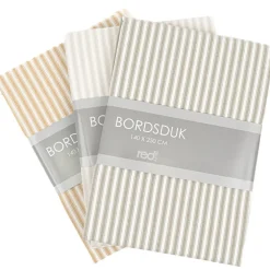 Anna Bordsduk Havre – Randig bomullsduk 140x250 cm