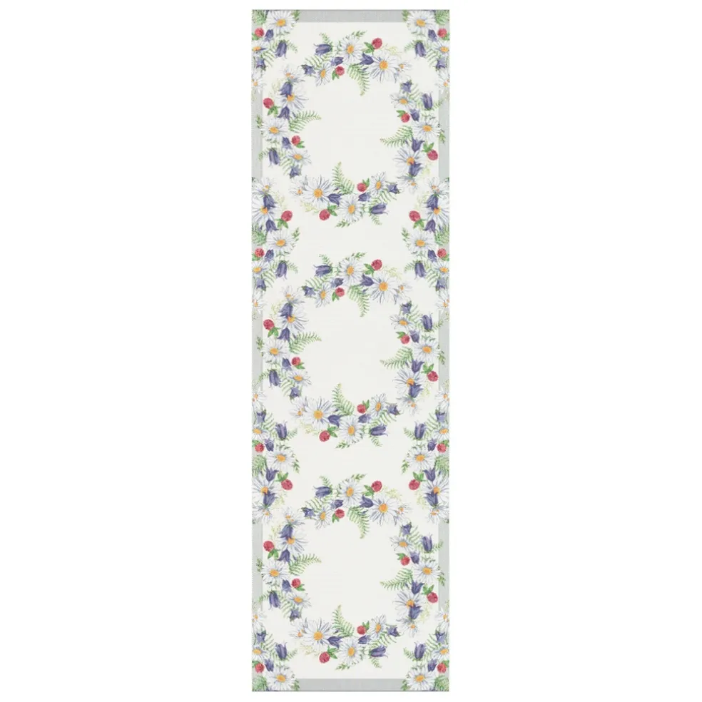 Blomkrans löpare 35X120 - Ekelunds Linneväveri