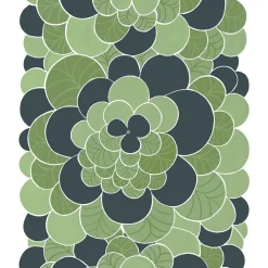 Blomster grön tyg