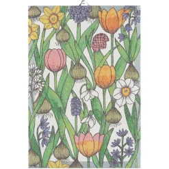 Blomsterlök kökshandduk 35X50 - Ekelunds Linneväveri