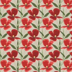 Blomsterskrud culla röd tyg