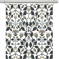 Blomstersnår turkos panelgardiner