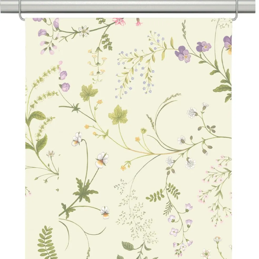 Blomsteryra gul panelgardiner