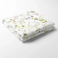Blomsteryra vit bordsduk