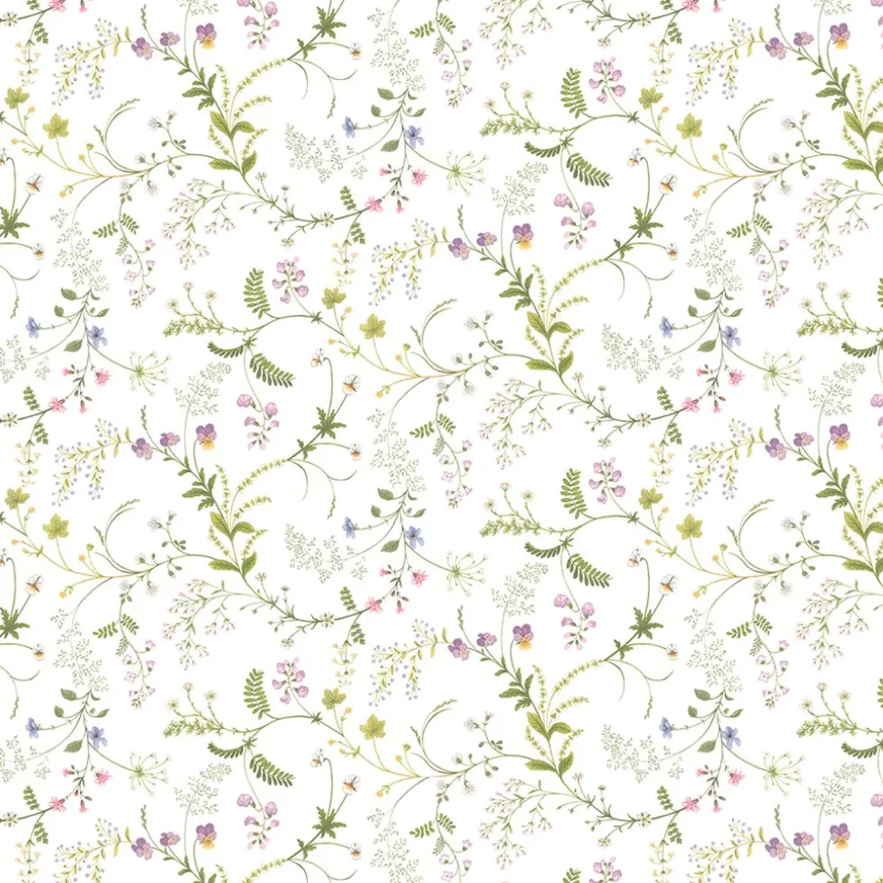 Blomsteryra vit tyg