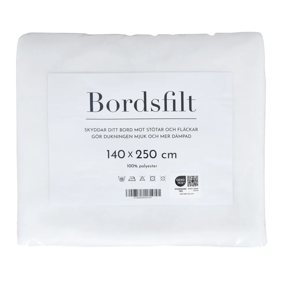 Bordsfilt vit förpackning 140x250cm