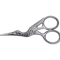Broderisax fågel silver 9 cm