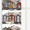 Bryggviken panelgardiner med Smögens sjöbodar