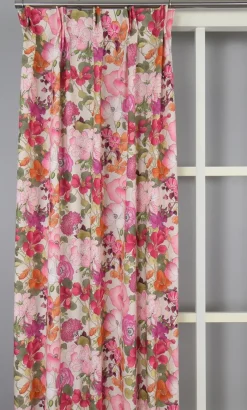 Capucine rosa gardiner – Färgstark blommig gardin