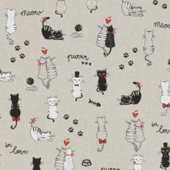 Cats in love tyg med katter