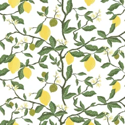 Citronträd gul - tyg med citroner