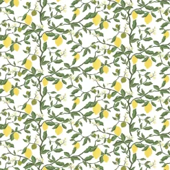 Citronträd gul - tyg med citroner