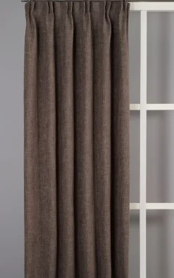 Cru brun mörkläggningsgardin dubbel bredd 1-pack