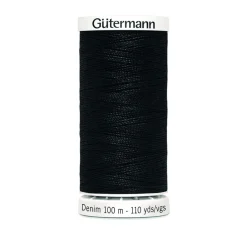 Denimtråd 100m Col.1000 svart