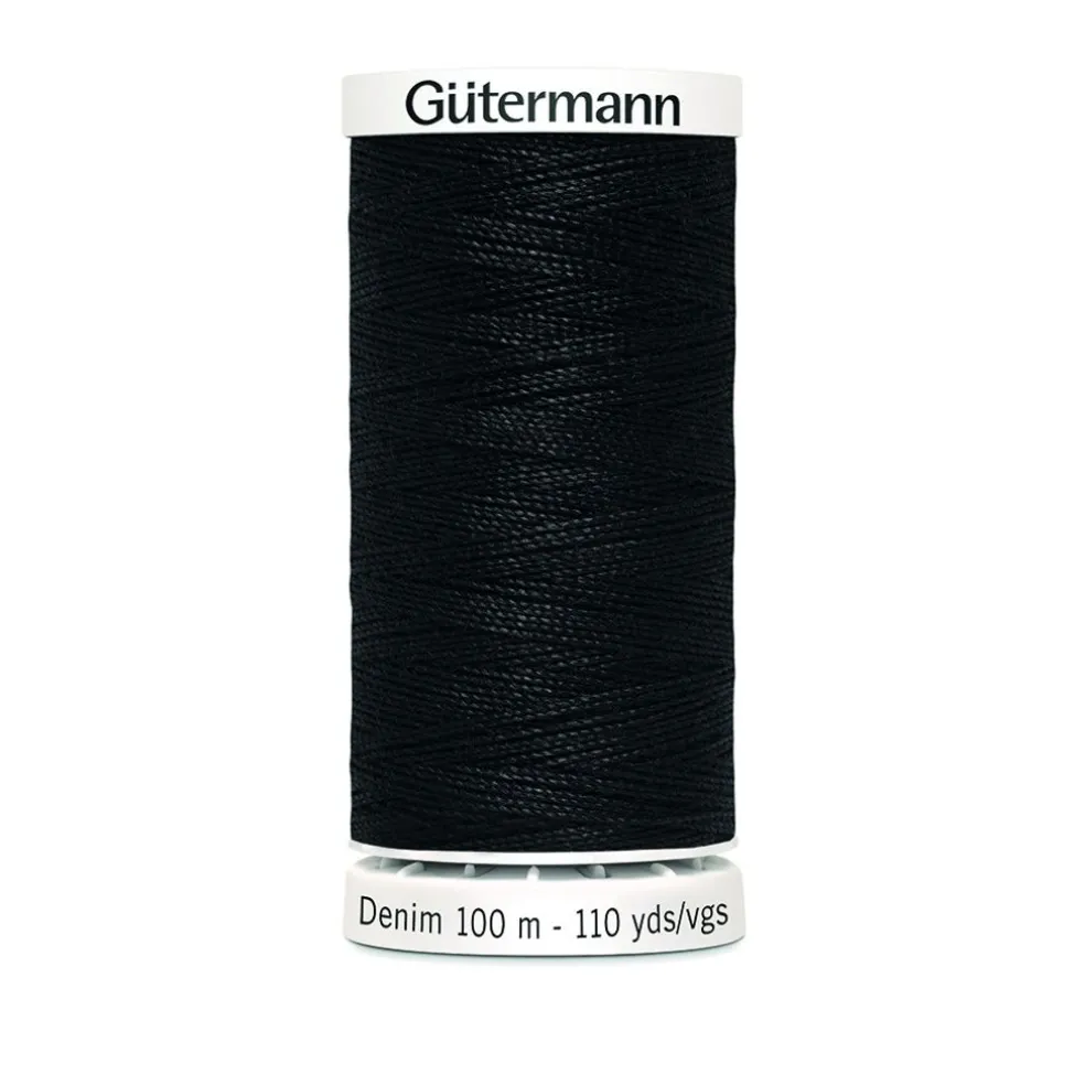 Denimtråd 100m Col.1000 svart