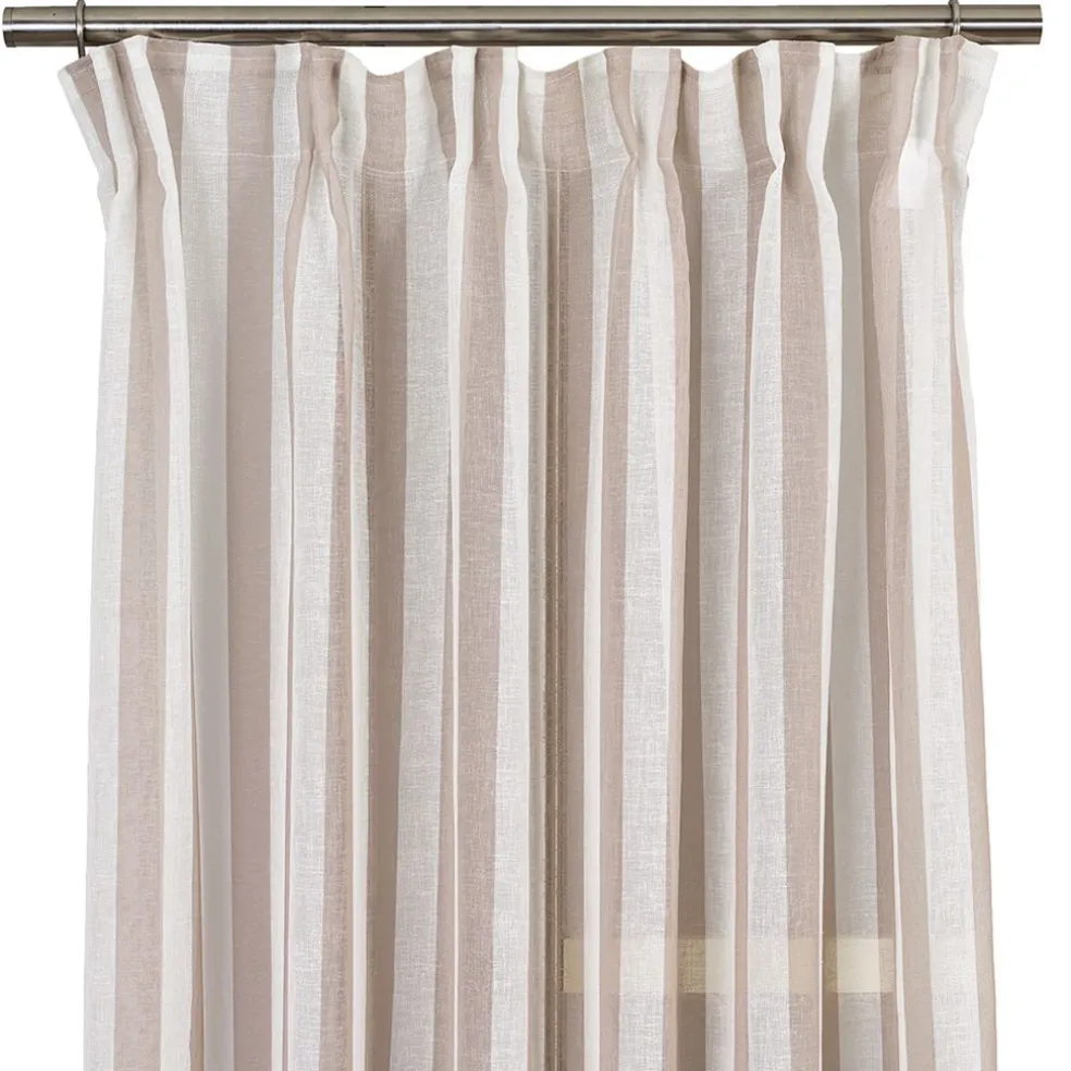 Disa beige randiga gardiner