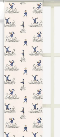 Emils Glädjeskutt beige panelgardiner