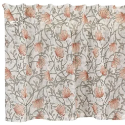 Emma grön skir gardinkappa med blomstermönster 50x250cm