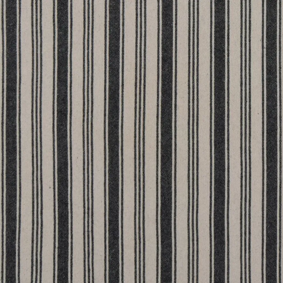 Eugene svart-beige randigt tyg