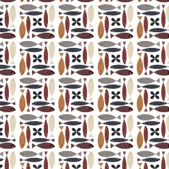 Fina fisken rost tyg – lekfullt designat med retro känsla