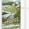Fjällvandring ljusgrön panelgardiner