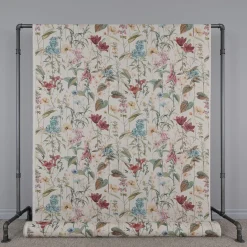 Flower Dreamy tyg - Linnelook Halv Panama
