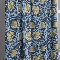 Grace blå gardiner - Klassisk blommig Arts and Crafts design