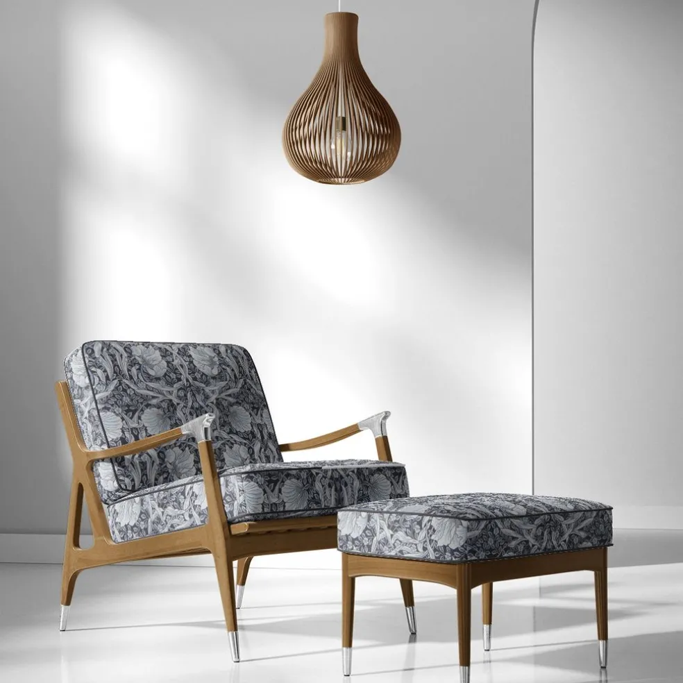 Grace blå gobeläng - Klassisk blommig Arts and Crafts design