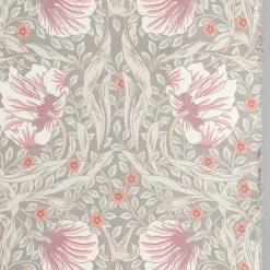 Grace dimmgrön tyg - Klassisk blommig Arts and Crafts design