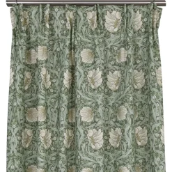 Grace grön gardiner - Klassisk blommig Arts and Crafts design
