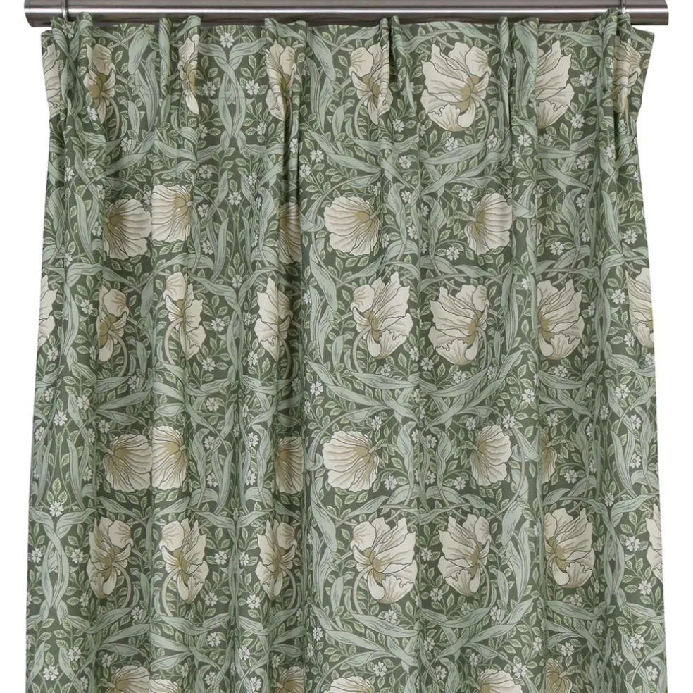 Grace grön gardiner - Klassisk blommig Arts and Crafts design