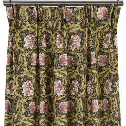 Grace rosa-grön gardiner - Klassisk blommig Arts and Crafts design