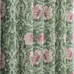 Grace rosa/ljusgrön gardiner - Klassisk blommig Arts and Crafts design