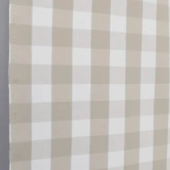 Gripsholm klassiskt beige och vit rutigt tyg