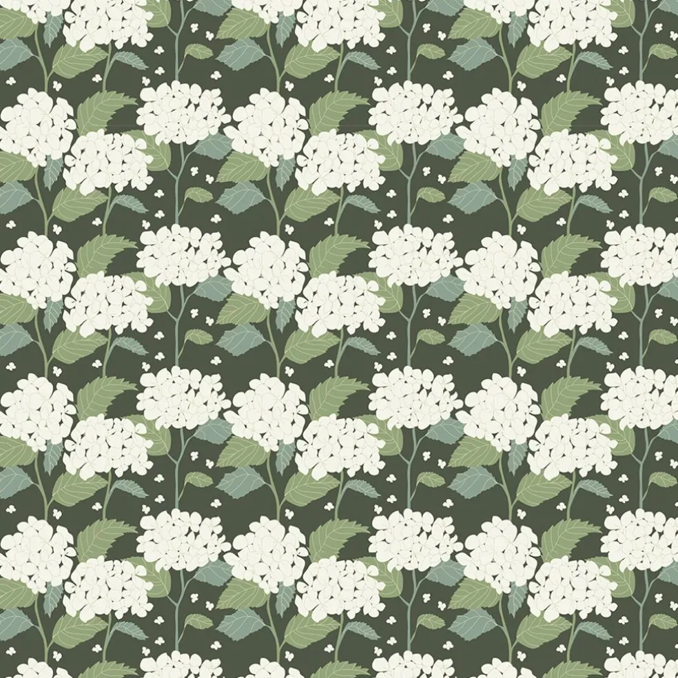 Hortensia grön tyg