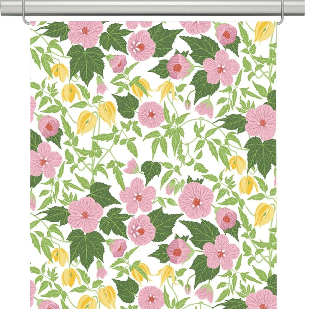 Husknuten rosa panelgardiner