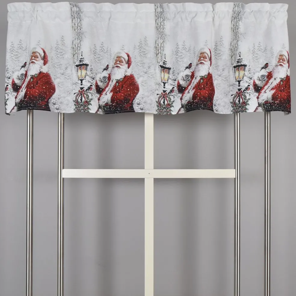 Julstämning gardinkappa metervara med klassiskt tomtemotiv