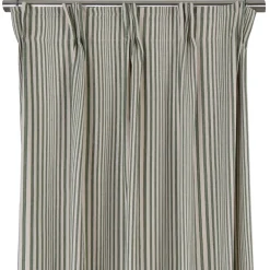 Karin grön randiga gardiner