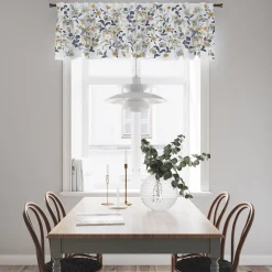 Leksand bård mörkblå gardinkappa metervara med traditionellt dalahästtryck