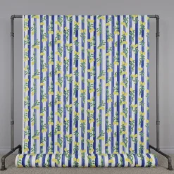 Lemon stripe tyg - ränder och citroner