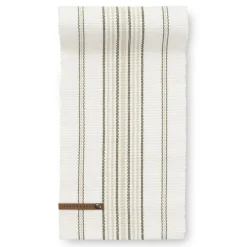 Linara beige löpare 17x120 cm – Randig bordslöpare