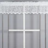 Lize offwhite spets kappmetervara 30 cm vit – klassisk gardinkappa