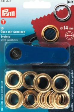 Öljetter 14mm guld