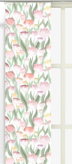 Ljuvlig rosa panelgardiner