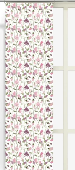 Luktärt rosa panelgardiner