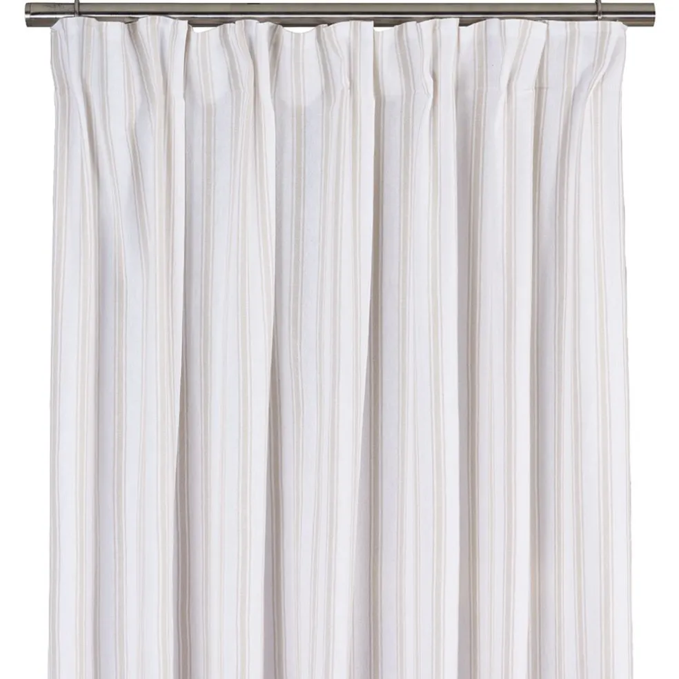 Madicken beige randiga gardiner