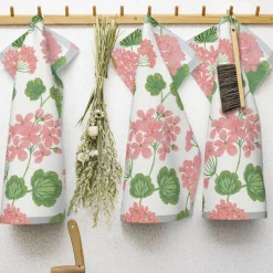 Pelargonia kökshandduk 35X50 - Ekelunds Linneväveri