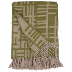 Pickepin mossgrön ullpläd - Almedahls