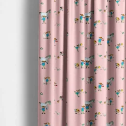 Pippi med vänner rosa tyg