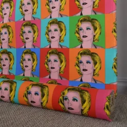 Pop art woman tyg